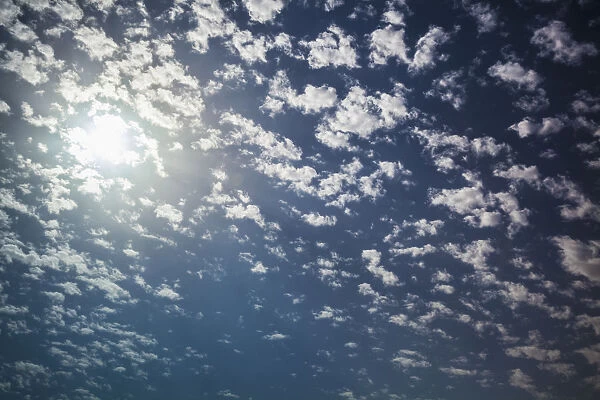 Cloud Scattered In A Blue Sky With Sunlight; Israel