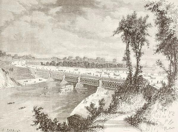 The Girard Point Bridge Crossing The Schuylkill River In Philadelphia, Pennsylvania, In The 1880 s. From A 19Th Century Illustration