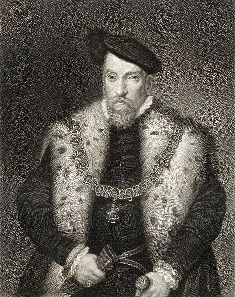 Henry Fitzalan 12Th Earl Of Arundel, C1512-1580. Prominent English Lord Implicated In Roman Catholic Conspiracies Against Elizabeth I. From The Book 'Lodges British Portraits'Published London 1823