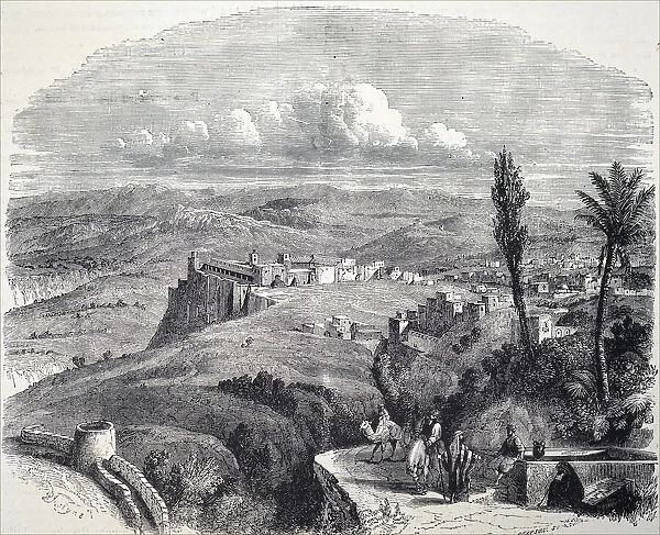 Illustration depicting a view of Bethlehem