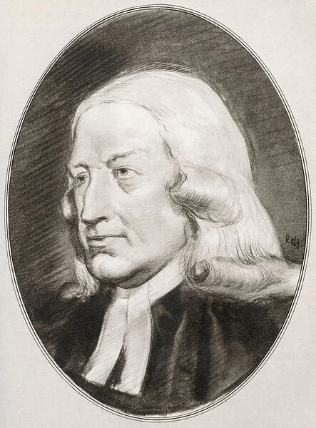 John Wesley, 1703 - 1791. English cleric and theologian and one of the founders of Methodism. Illustration by Gordon Ross, American artist and illustrator (1873-1946), from Living Biographies of Religious Leaders