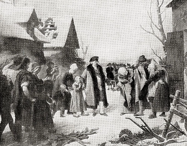 King Louis XVI Distributing Alms Poor Louis XVI