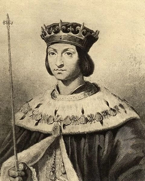 Louis Xii Of France, Father Of The People. 1462-1515. King Of France 1498-1511. Photo-Etching From Painting By Ad. Brune. From The Book 'Lady Jacksons Works, V. The Court Of France, I'Published London 1899
