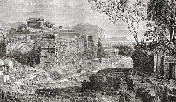 Mycenae, The Centre Of Early Greek Culture As It Appeared In The Heroic Age. From The Book Harmsworth History Of The World Published 1908