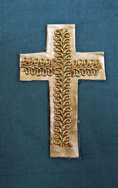 An Ornately Decorated Gold Cross; Sheffield, South Yorkshire, England
