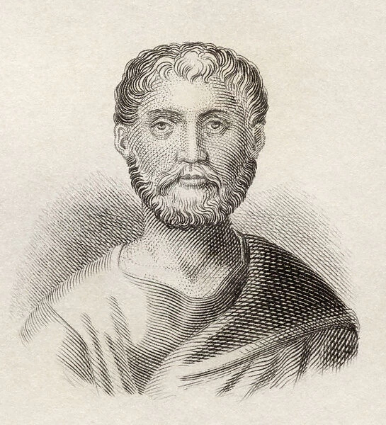 Publius Terentius Afer C. 195  /  185 To 159 Bc. Ancient Roman Playwright. Known In English As Terence. From Crabbs Historical Dictionary Published 1825
