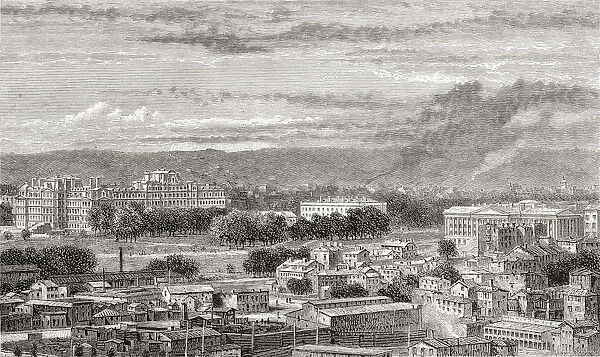 Washington, D. C. United States Of America In The Late 19Th Century. From North America, Published 1883