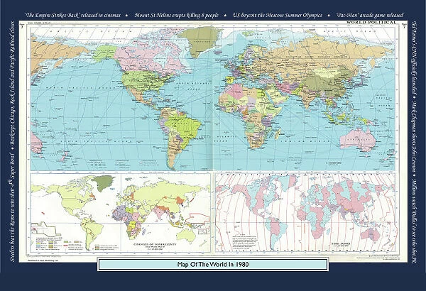 Historical World Events map 1980 US version