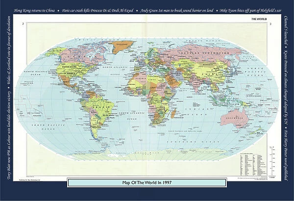 Historical World Events map 1997 UK version