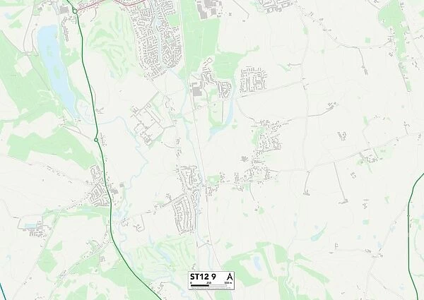 Staffordshire ST12 9 Map