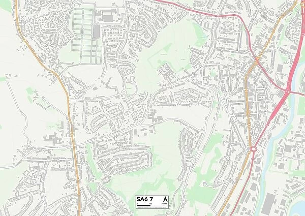 Swansea SA6 7 Map
