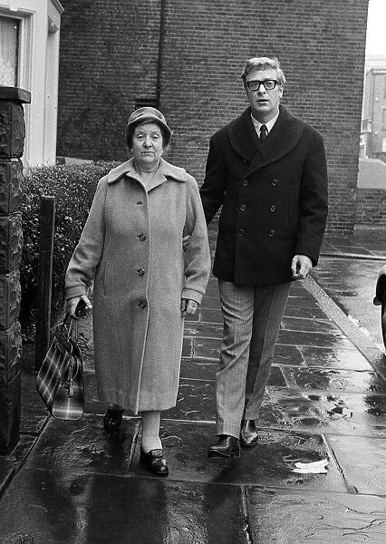 Actor Michael Caine and Mother February 1964