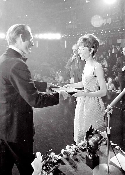 Actress Audrey Hepburn at the Film Academy Awards Award ceremony March 1965