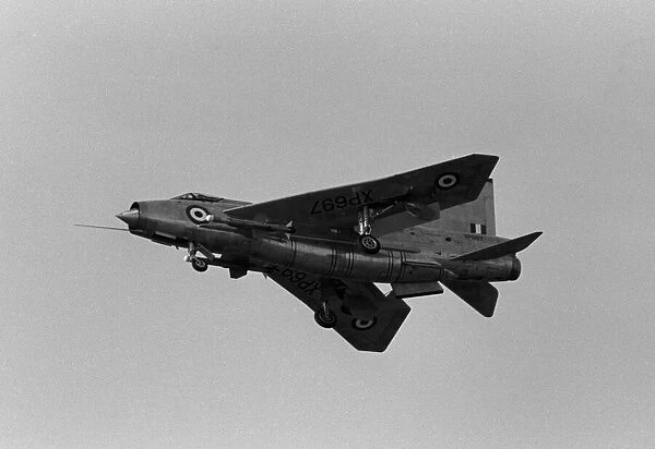Aircraft English Electric Lightning F6 XP697 of the RAF displaying at the Biggin Hill