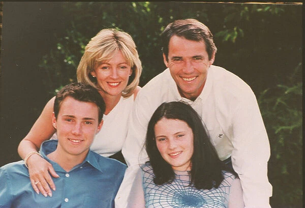 Alan Hansen BBC Sports Presenter September 1999 Pictured at home with family wife