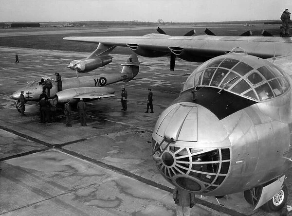 The American Air Force bomber the B36 at Lakenheath, RAF station in Norfolk