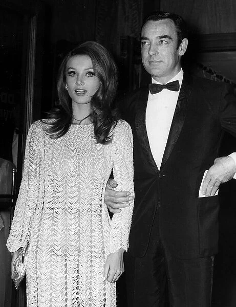 Barbara Bouchet actress with Richard Johnson in 1967