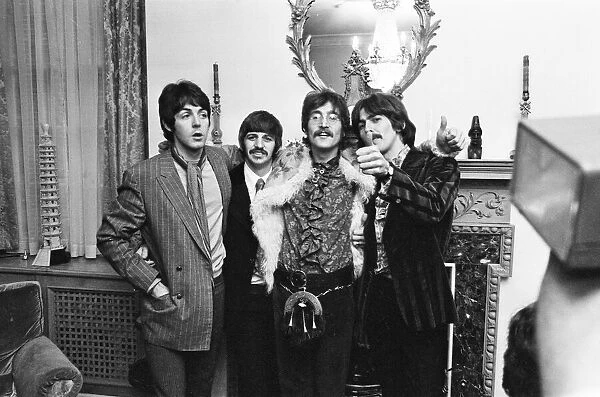 The Beatles at the press launch of 'Sgt. Peppers Lonely Hearts Club Band'