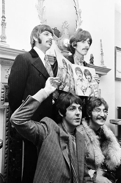 The Beatles at the press launch of 'Sgt. Peppers Lonely Hearts Club Band'