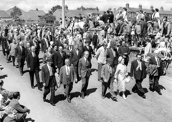 Bedlington Miners Picnic - Politicians and officials marching at the Bedlington Miners