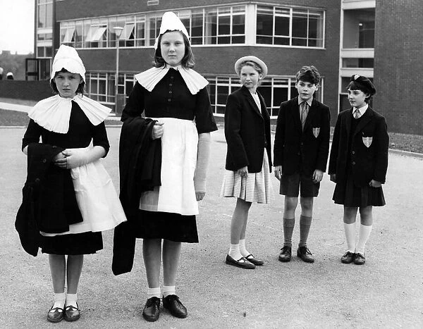 Blue Coat School uniform, Coventry. 3rd June 1965