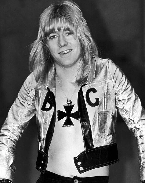 Brian Connolly of the pop group The Sweet, pictured here on news of a No