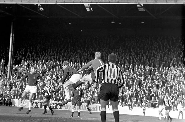 Burnley v. Newcastle. Action from match. November 1969 Z10626-011