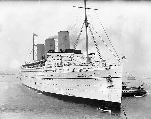 The Canadian Pacific ocean liner Empress of Britain. Circa 1936