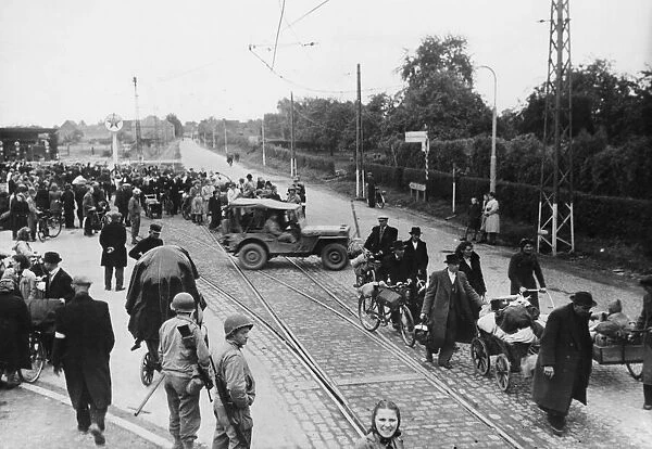 Civilians were ordered by the Germans to leave the Dutch town of Kerkrade
