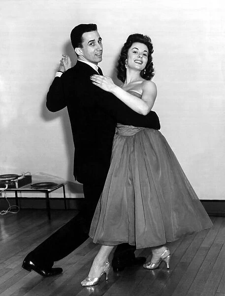 A couple Ballroom dancing March 1957