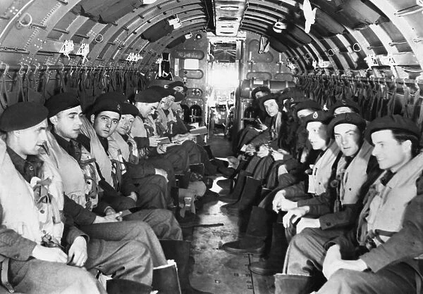 Dakota transport plane awaiting take off. 29th June 1945