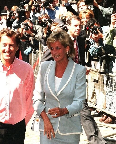 Diana, Princess of Wales, arrives at the English National Ballet in South Kensington for
