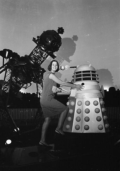 Doctor Who Verity Lambert with a Dalek