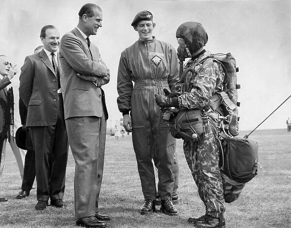 The Duke of Edinburgh, Prince Philip with Army test pilot - May 1965