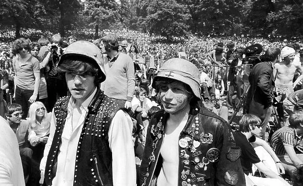 Hells Angels along with thousands of music fans gathered in Hyde Park during the the pop