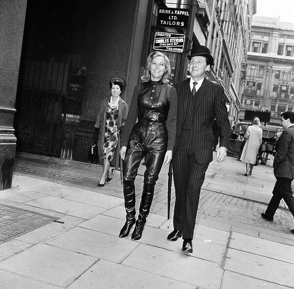 Honor Blackman and Patrick MacNee from the TV Programme The Avengers. 18th September 1963