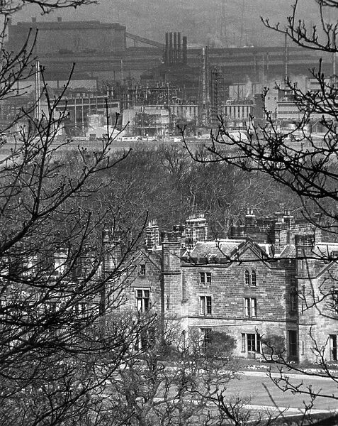 ICI owned Wilton Castle, with the towers of industry in the background. 19th April 1979