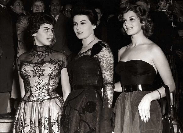 Italian actress Silvana Mangano with her two sisters, Natasha and Patrizia