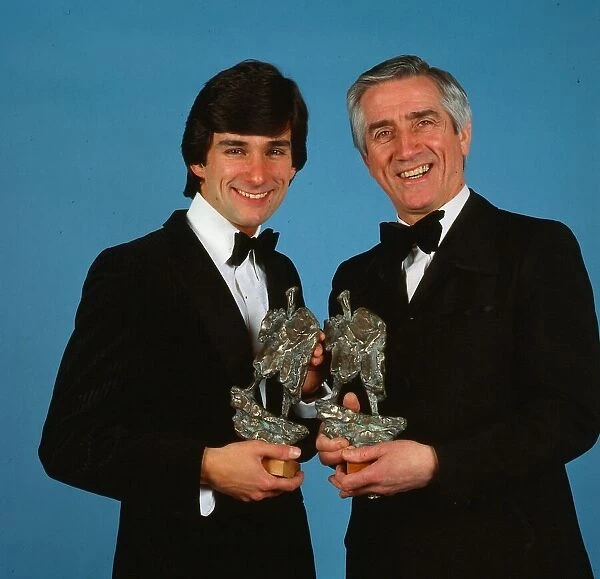 Johnny Beattie February 1982 and Paul Coia with Radio and tv personality awards