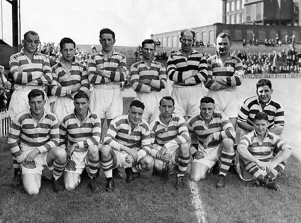 Leigh Rugby League Team. 1949-50. Left to right. Back row: Wheatley, R. Holcroft, W