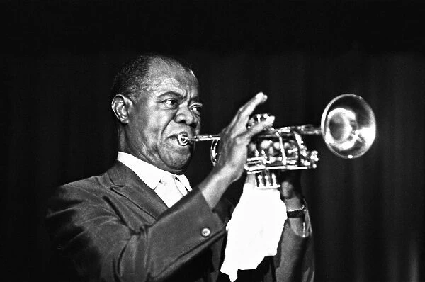 Louis Armstrong seen here on stage at the Batley Variety Club 26th June 1968