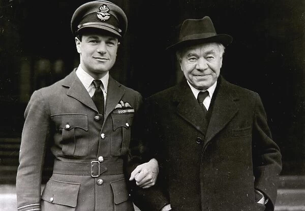 Max Aitken (L) and Lord Beaverbrook. Circa 1945