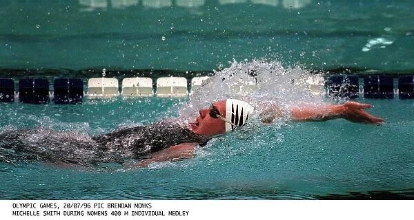 Michelle Smith of Ireland on her way to Gold in the 400m Individual Medley at the Atlanta