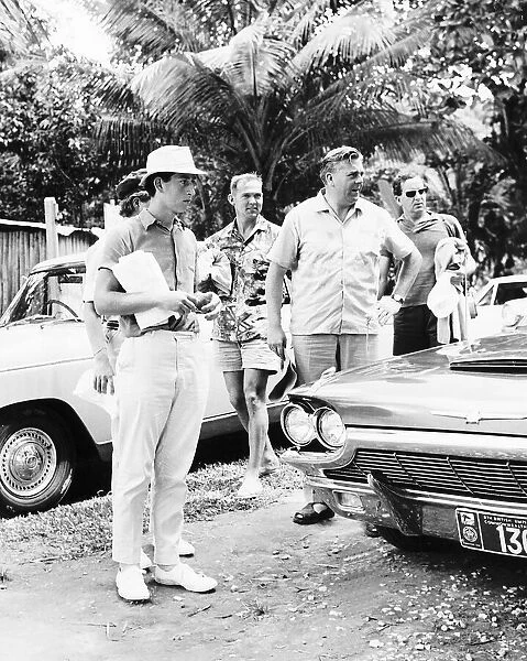 Prince Charles looking at the Car during his visit to Jamaica August 1966