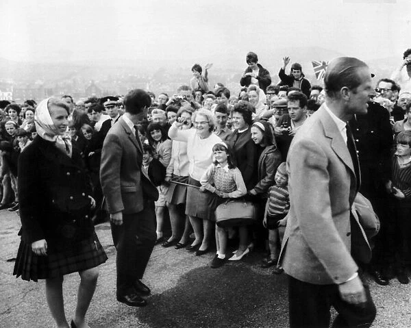 Prince Philip at Campbelton in Scotland with Prince Charles