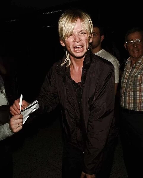 Radio and TV Presenter Zoe Ball - July 1999 Arriving in Dublin for the wedding of