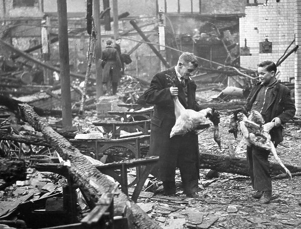 Remains of Liverpool Market after raid during night of Saturday 20th December 1941