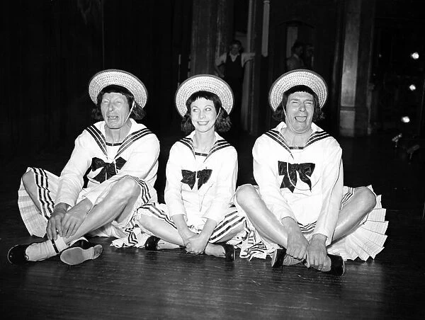 Sid Field tribute show. The Triplets act starring left to right: Danny Kaye