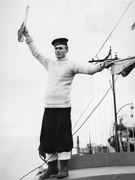 A signaller on one of Britains Motor anti submarine boats
