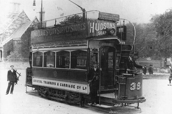 Tram on the Downs, Bristol 1900s